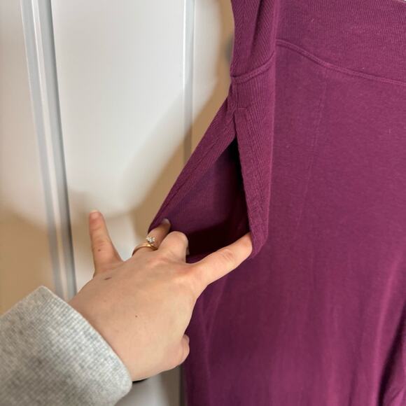 Athleta Well Rested Rib Sleep Wide Leg Lounge Stretch Pants Purple Size XL - Picture 3 of 6